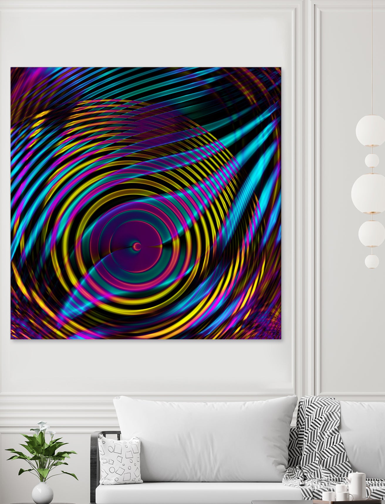 Epicentrum by Iustina Istrati on GIANT ART - fuchsia digital painting