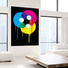 Melting Vinyl by David Iwane on GIANT ART - black vector illustration