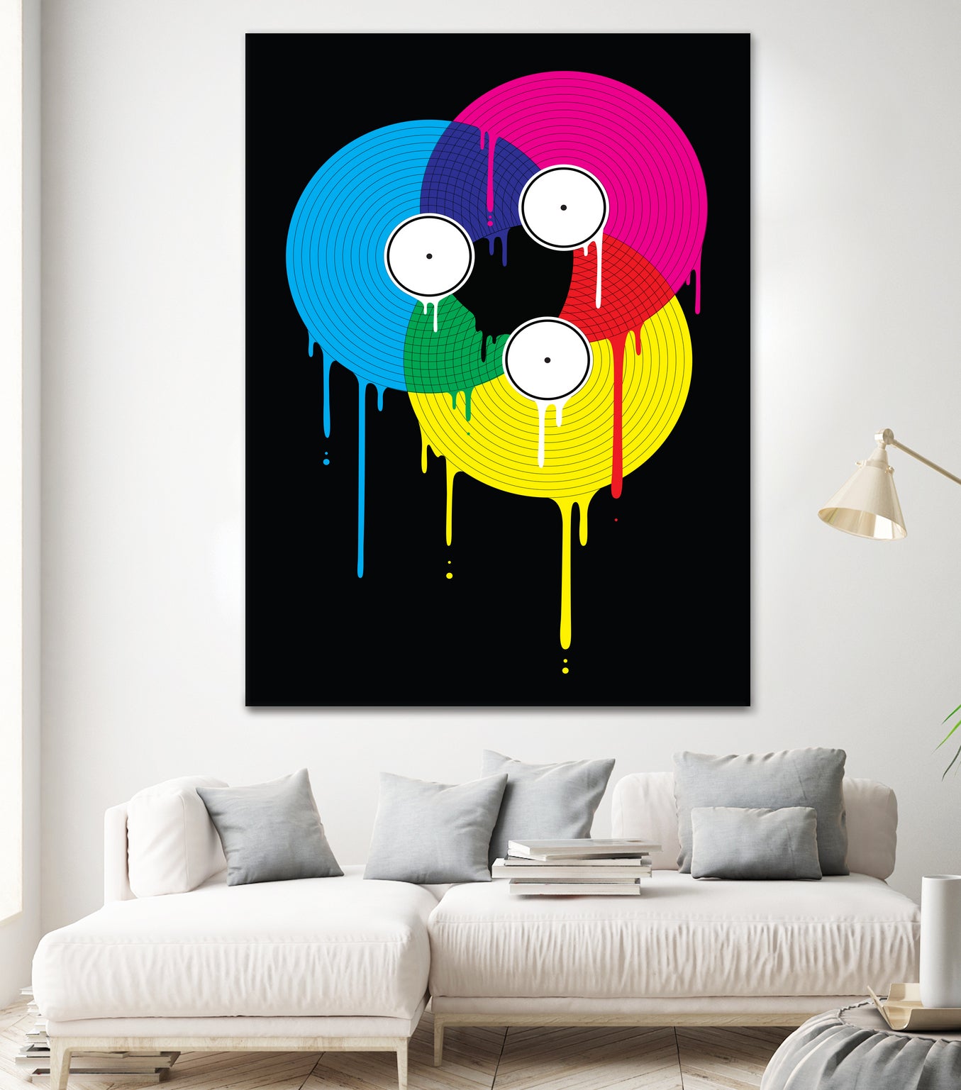 Melting Vinyl by David Iwane on GIANT ART - black vector illustration