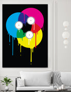 Melting Vinyl by David Iwane on GIANT ART - black vector illustration