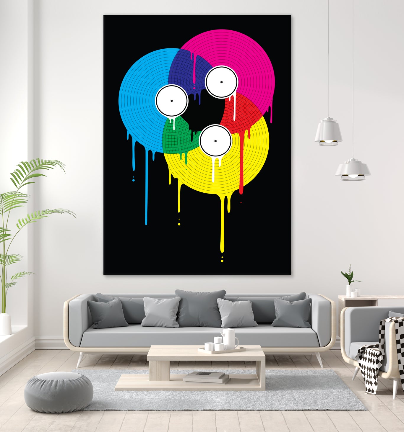 Melting Vinyl by David Iwane on GIANT ART - black vector illustration