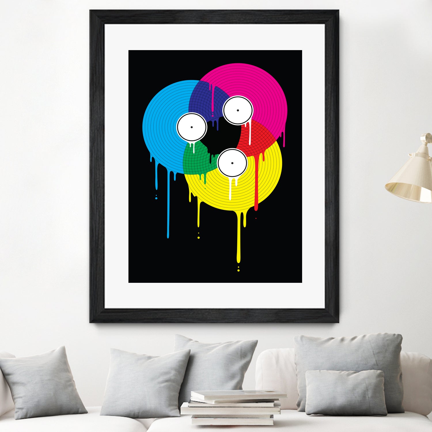 Melting Vinyl by David Iwane on GIANT ART - black vector illustration