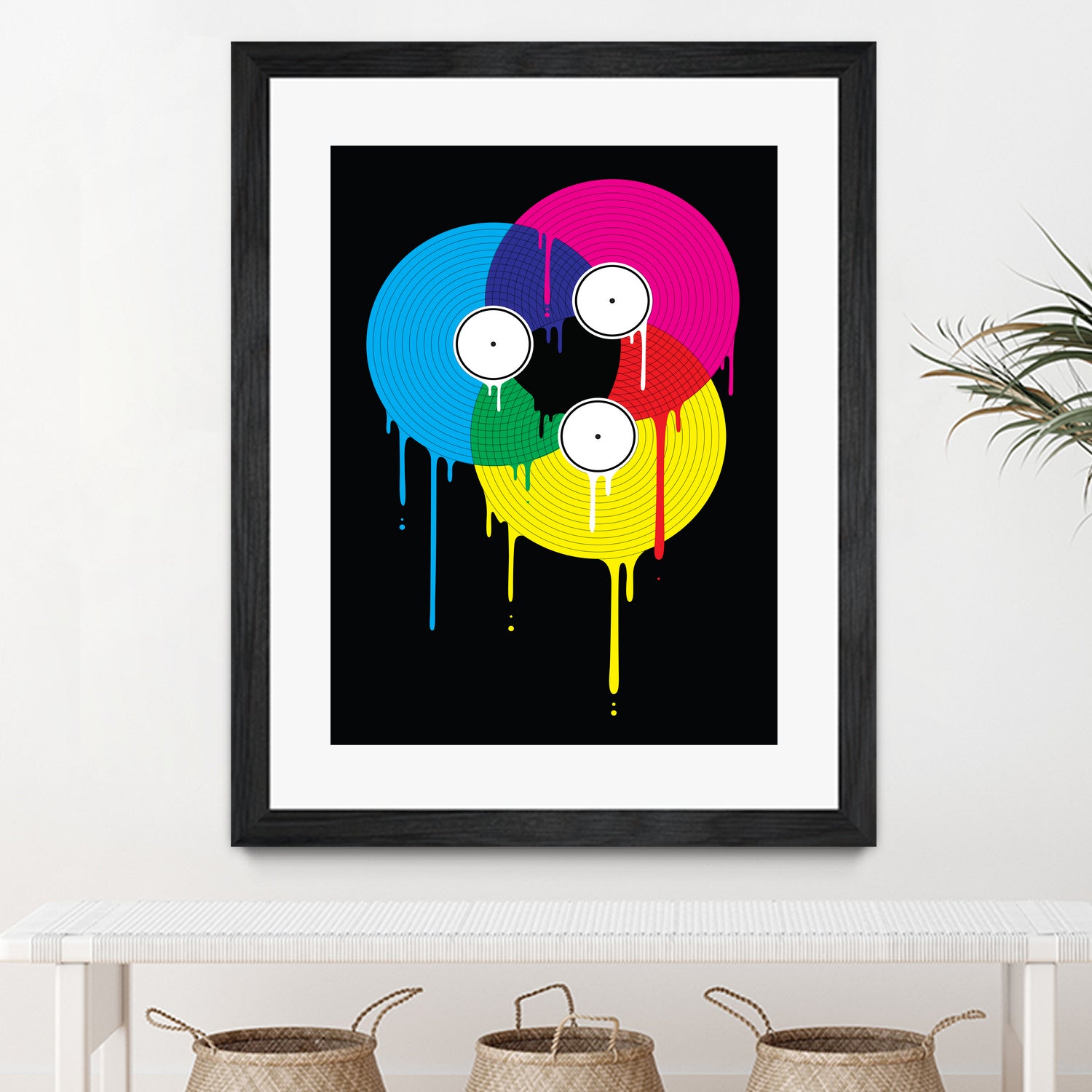 Melting Vinyl by David Iwane on GIANT ART - black vector illustration