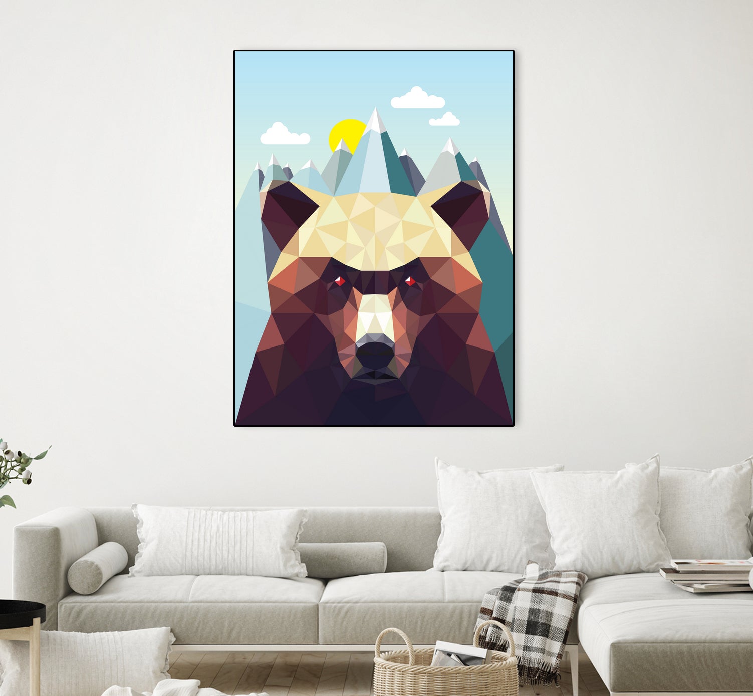 Bear Mountain by David Iwane on GIANT ART - blue vector illustration