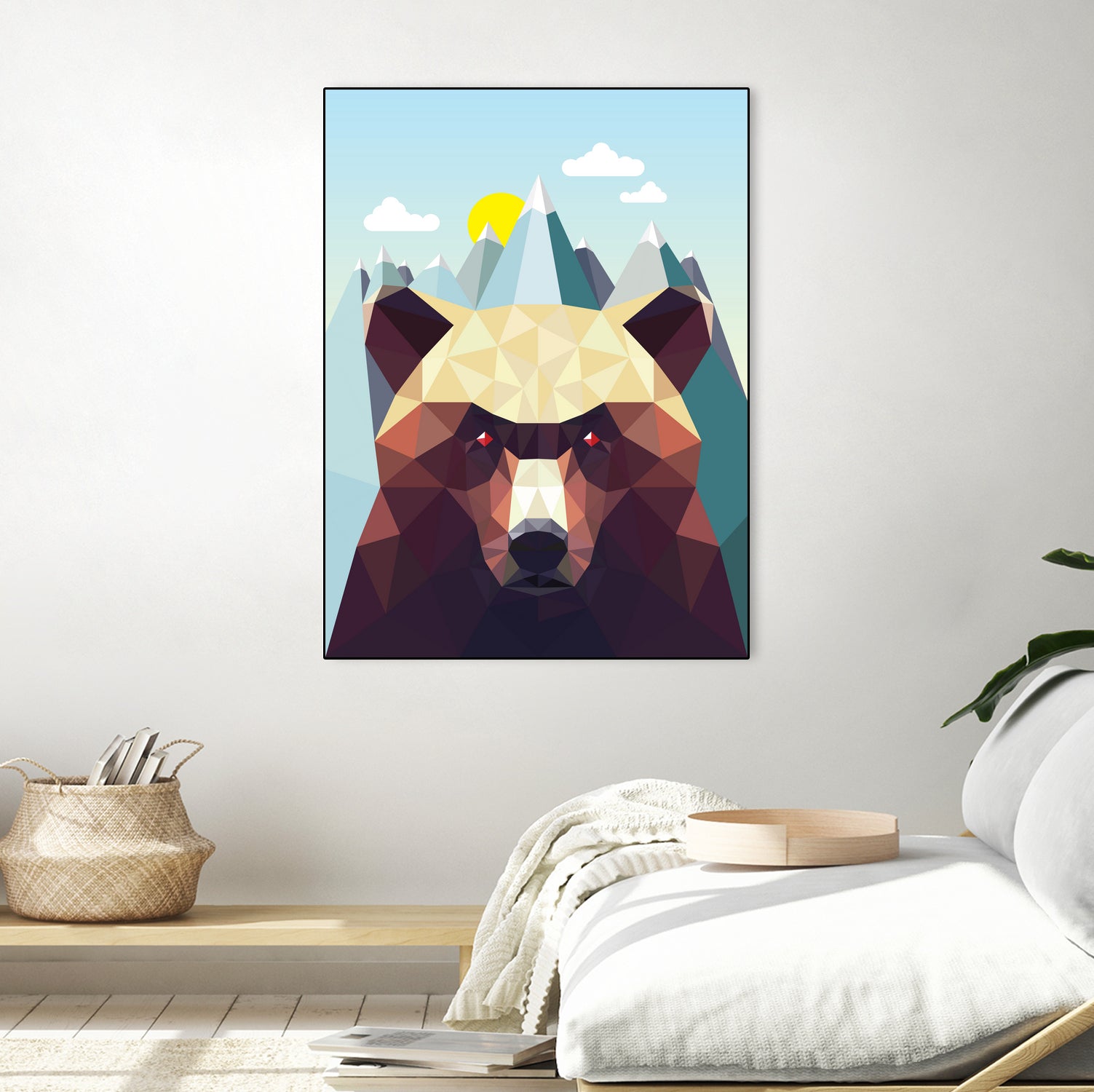 Bear Mountain by David Iwane on GIANT ART - blue vector illustration