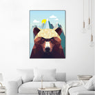 Bear Mountain by David Iwane on GIANT ART - blue vector illustration