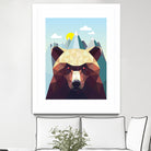 Bear Mountain by David Iwane on GIANT ART - blue vector illustration