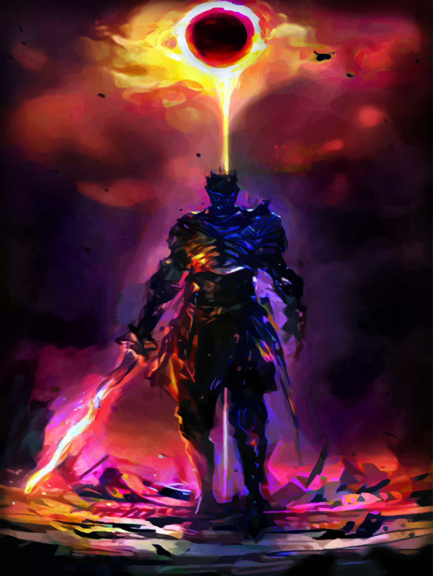 Soul of Cinder Dark Souls by Christian Velazquez on GIANT ART - black game design