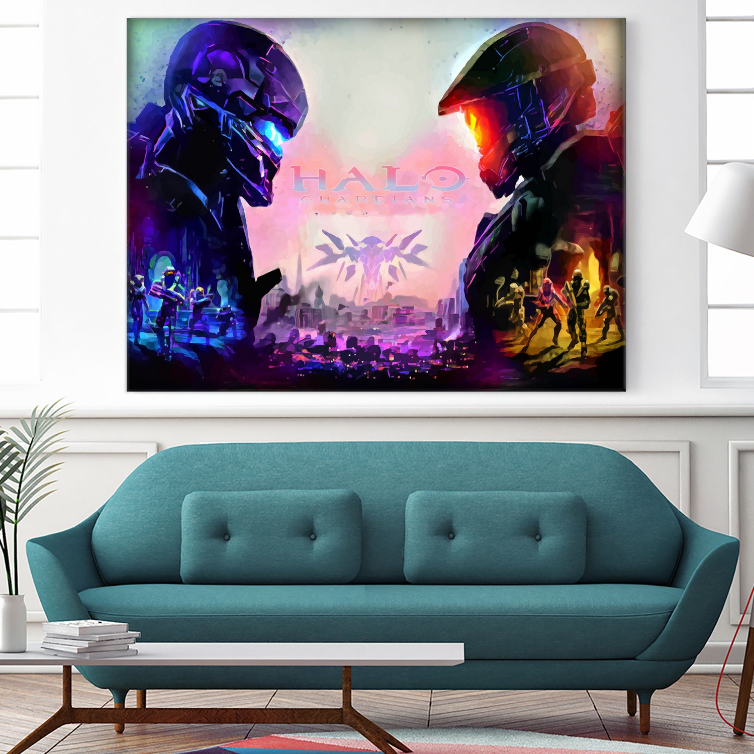 Halo Guardians retro by Christian Velazquez on GIANT ART - pink game design