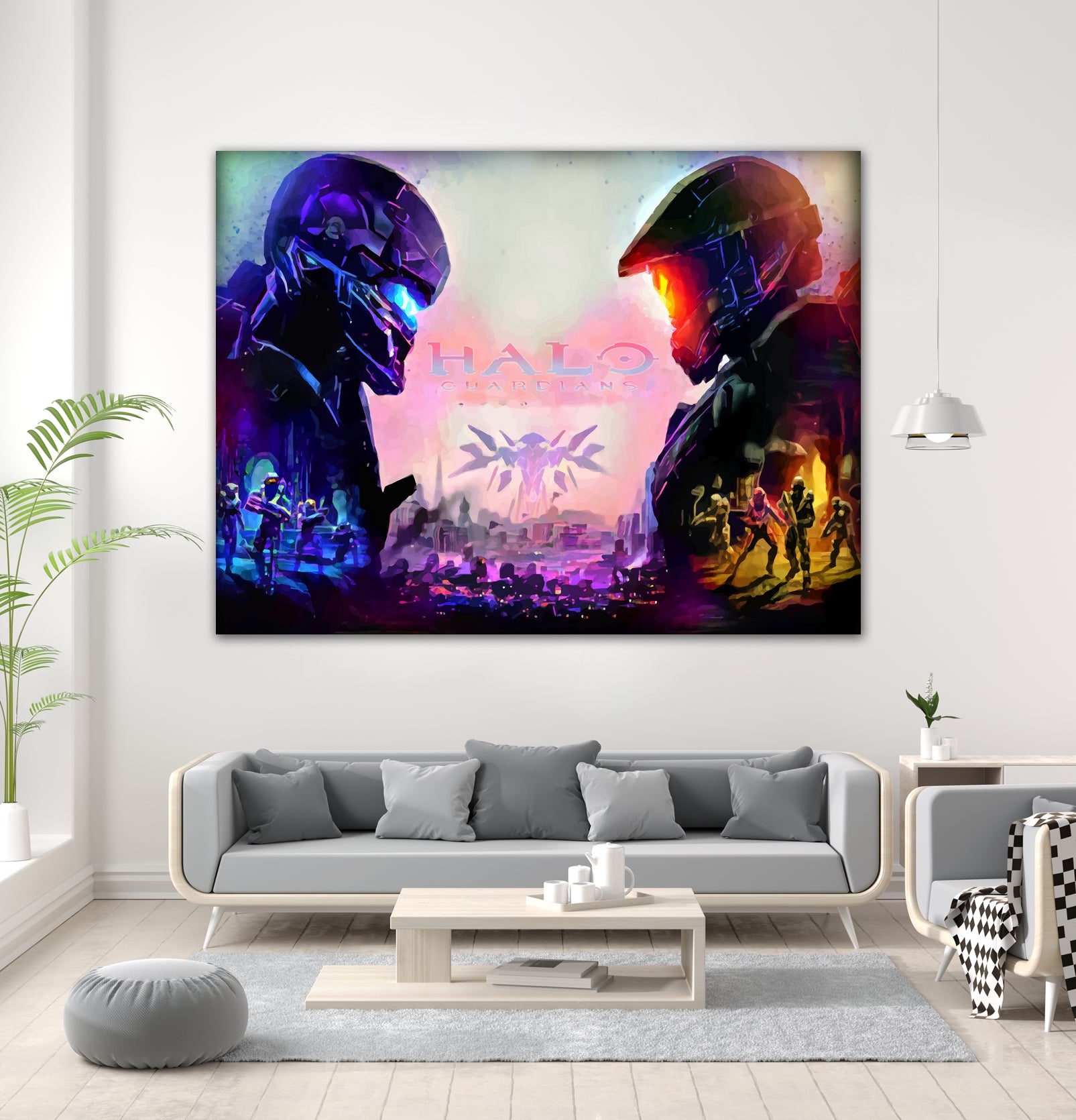 Halo Guardians retro by Christian Velazquez on GIANT ART - pink game design