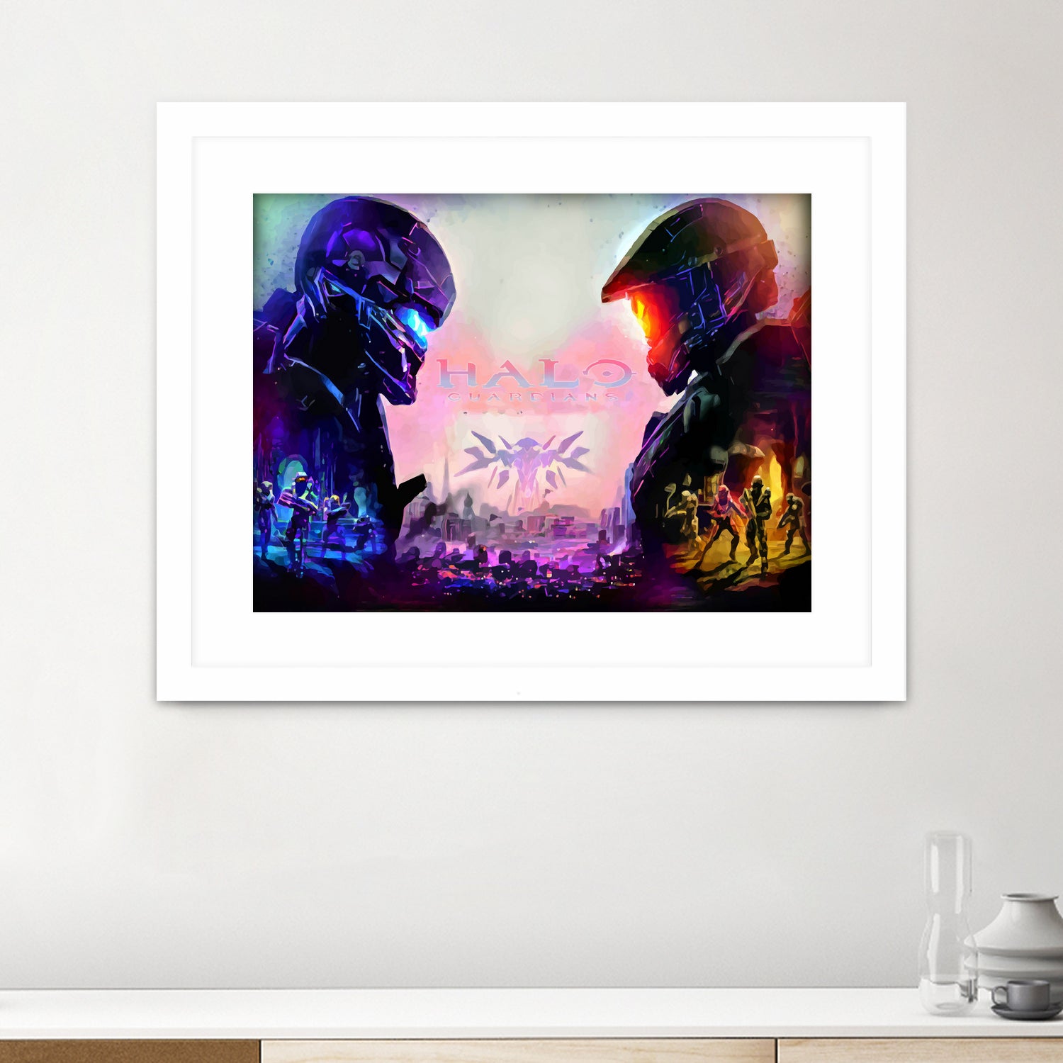 Halo Guardians retro by Christian Velazquez on GIANT ART - pink game design