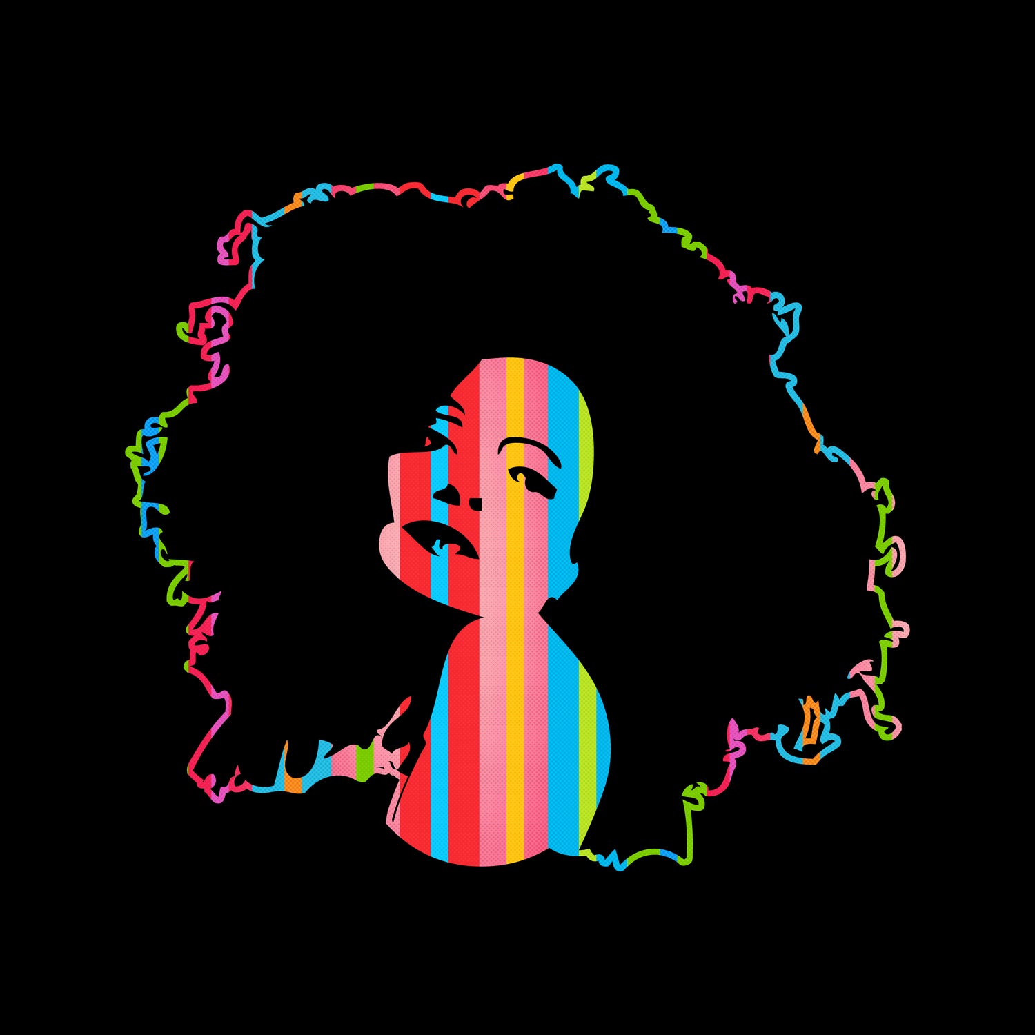 Diana Ross | Pop Art by William Cuccio on GIANT ART - black digital painting