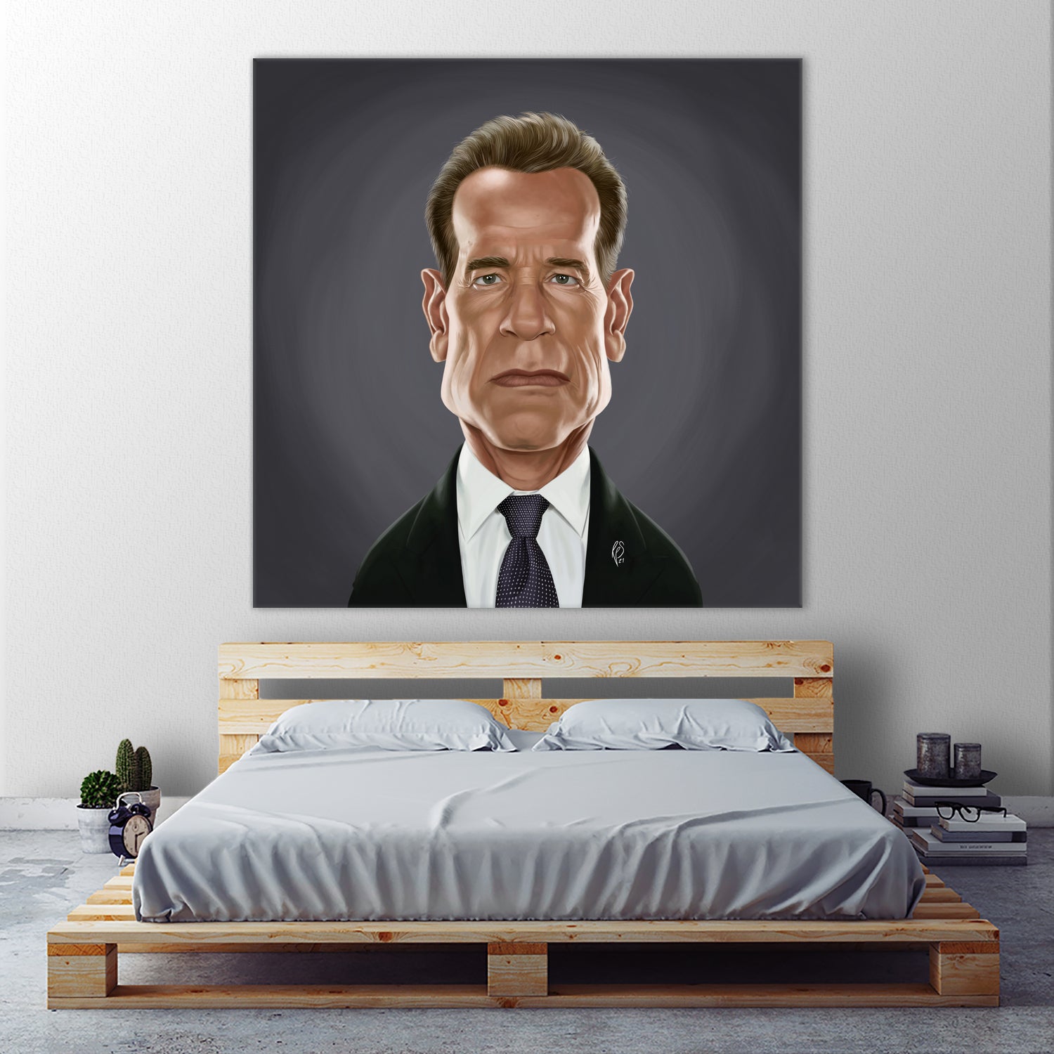 Arnold Schwarzenegger by Rob Snow on GIANT ART - gray digital painting