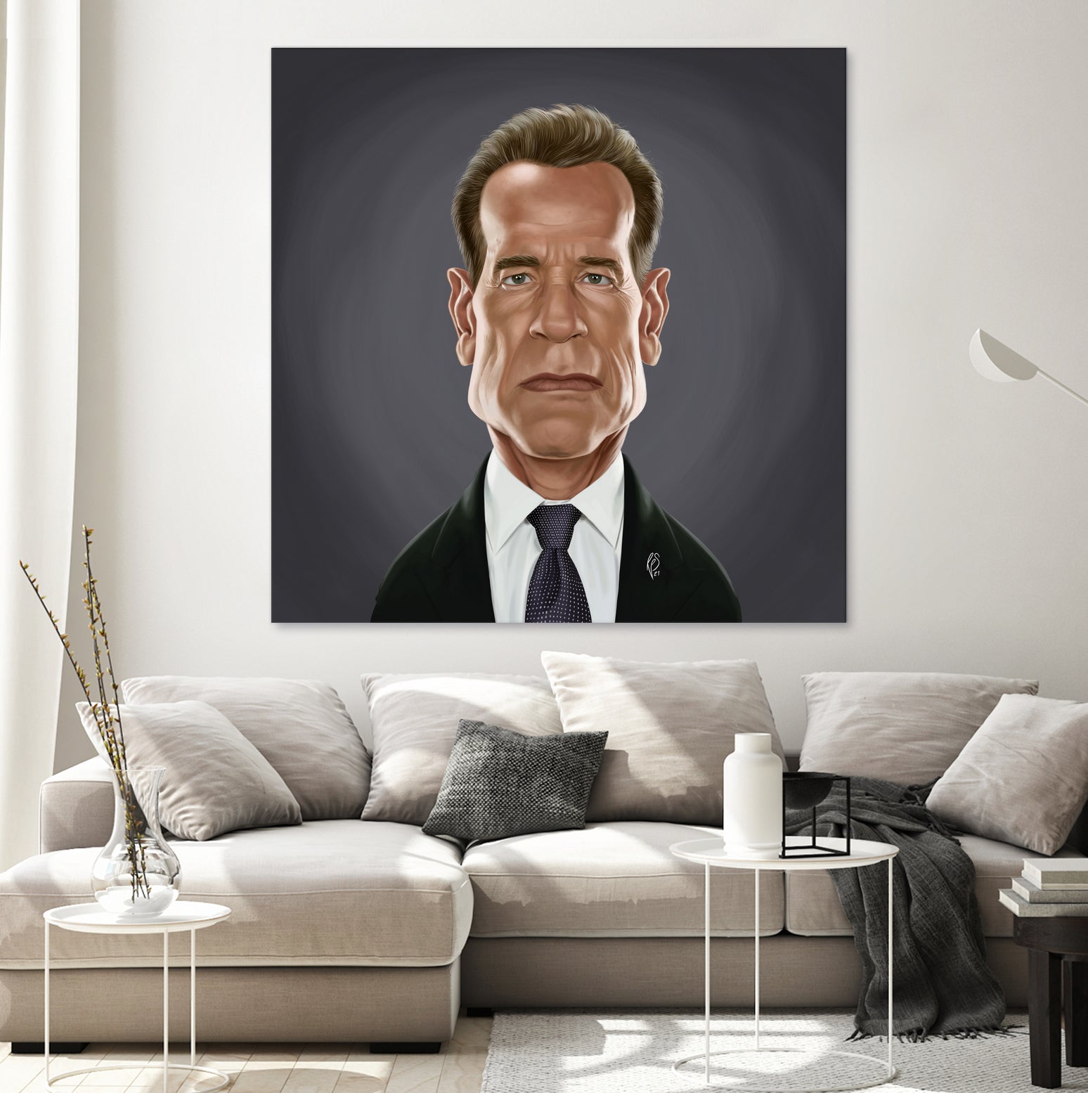 Arnold Schwarzenegger by Rob Snow on GIANT ART - gray digital painting