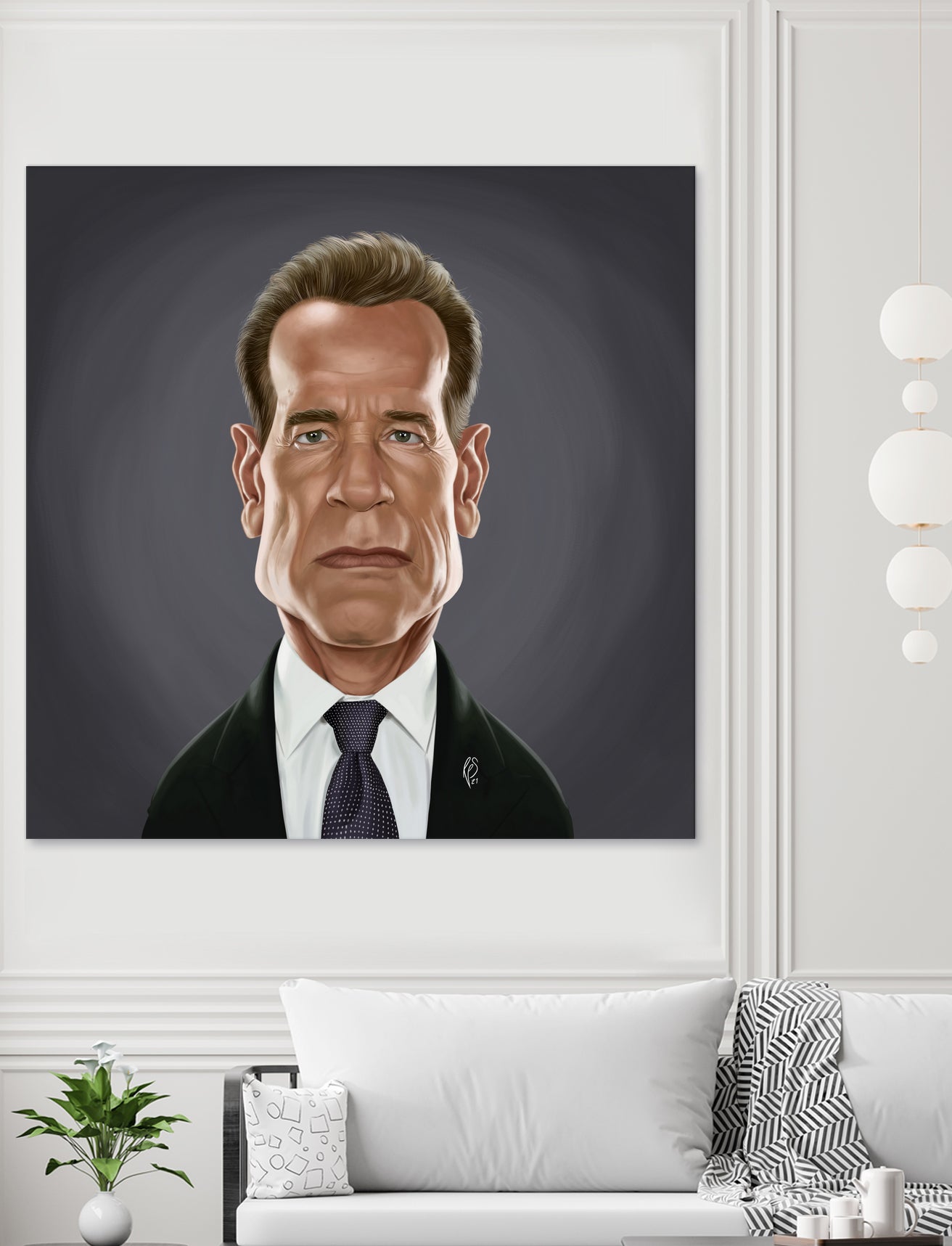 Arnold Schwarzenegger by Rob Snow on GIANT ART - gray digital painting