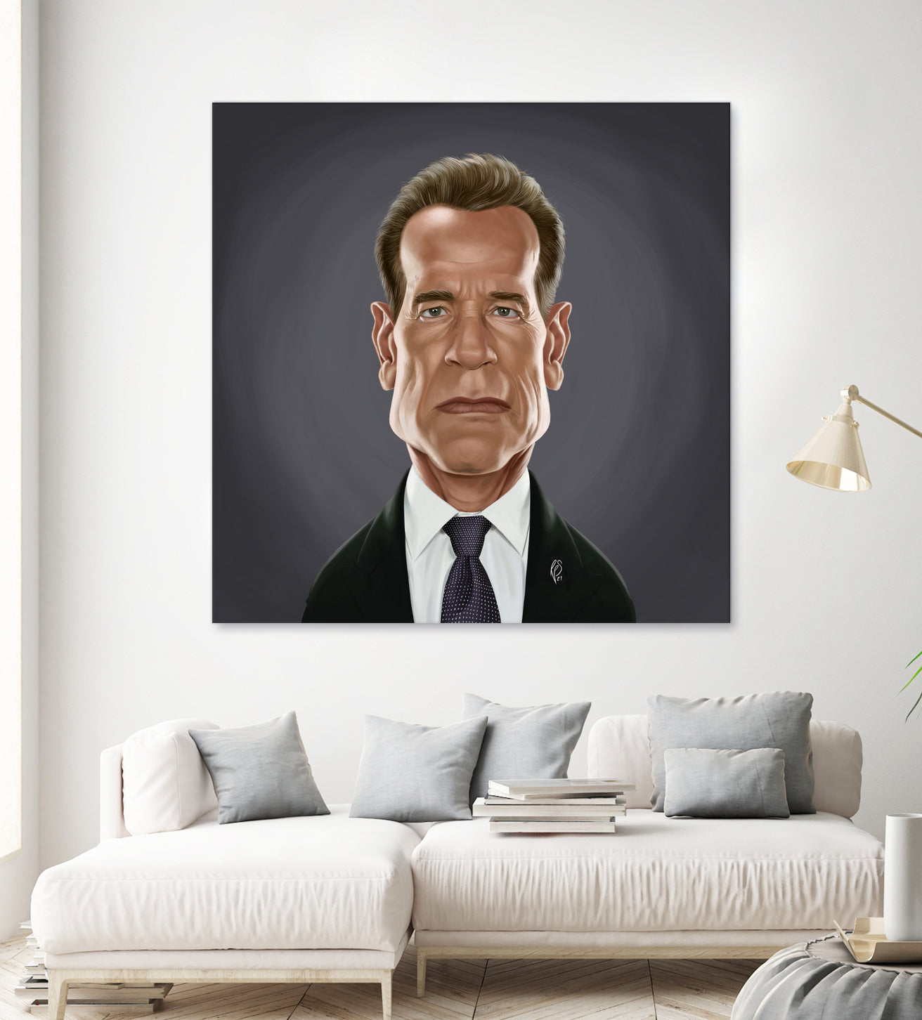 Arnold Schwarzenegger by Rob Snow on GIANT ART - gray digital painting