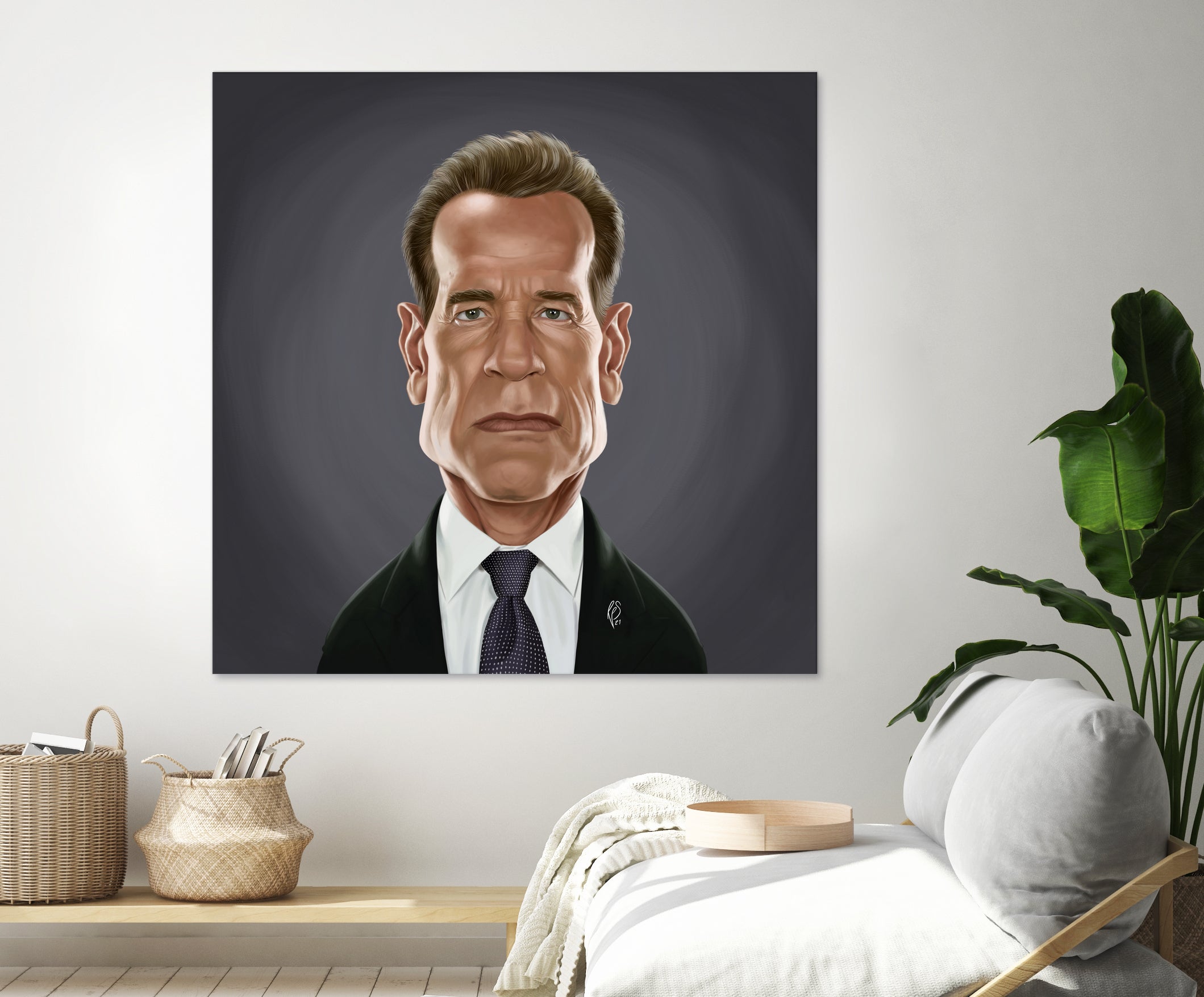 Arnold Schwarzenegger by Rob Snow on GIANT ART - gray digital painting