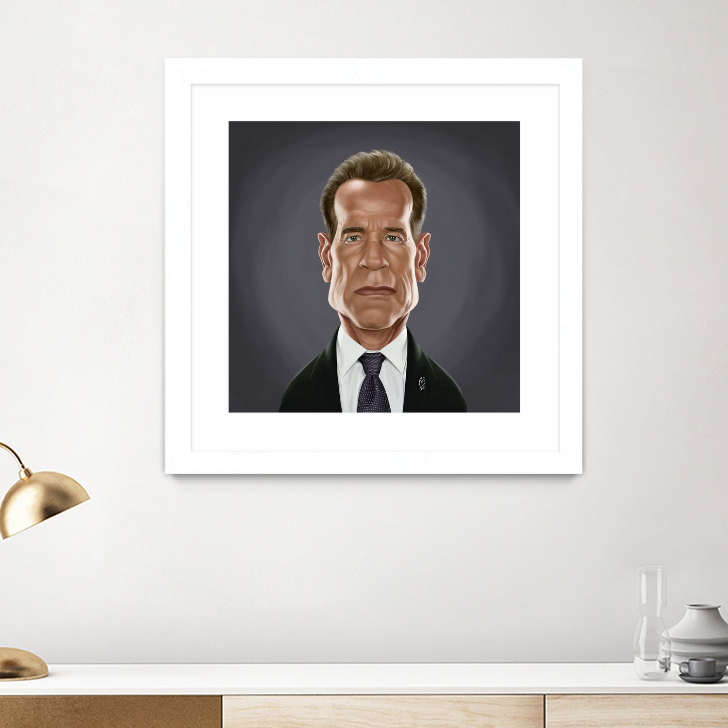 Arnold Schwarzenegger by Rob Snow on GIANT ART - gray digital painting