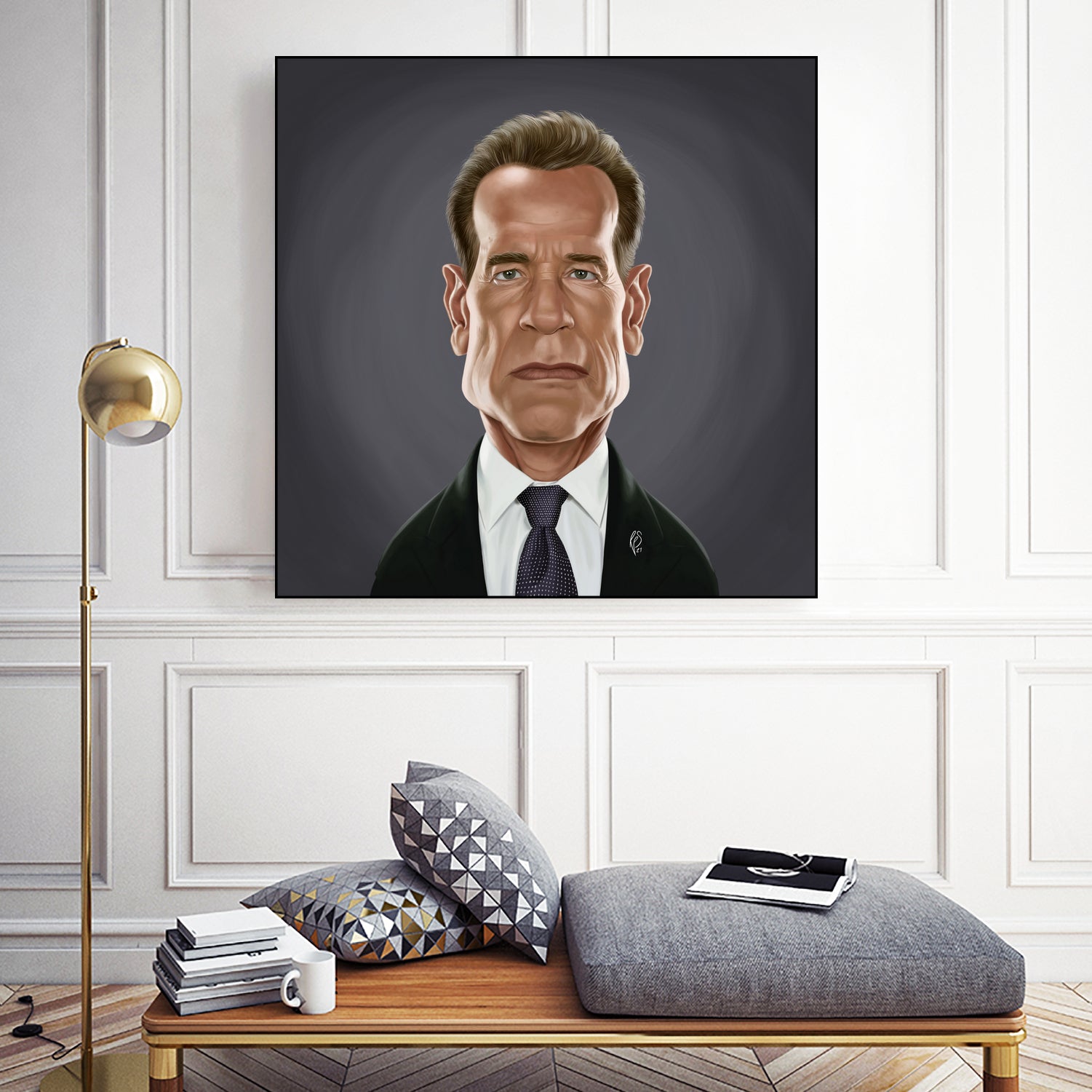 Arnold Schwarzenegger by Rob Snow on GIANT ART - gray digital painting