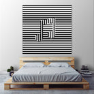 Music Note On Stripes by Georgi Zhelyazkov on GIANT ART - black vector illustration