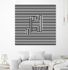 Music Note On Stripes by Georgi Zhelyazkov on GIANT ART - black vector illustration