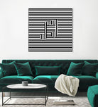 Music Note On Stripes by Georgi Zhelyazkov on GIANT ART - black vector illustration