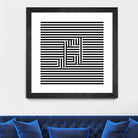 Music Note On Stripes by Georgi Zhelyazkov on GIANT ART - black vector illustration