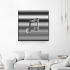 Music Note On Stripes by Georgi Zhelyazkov on GIANT ART - black vector illustration