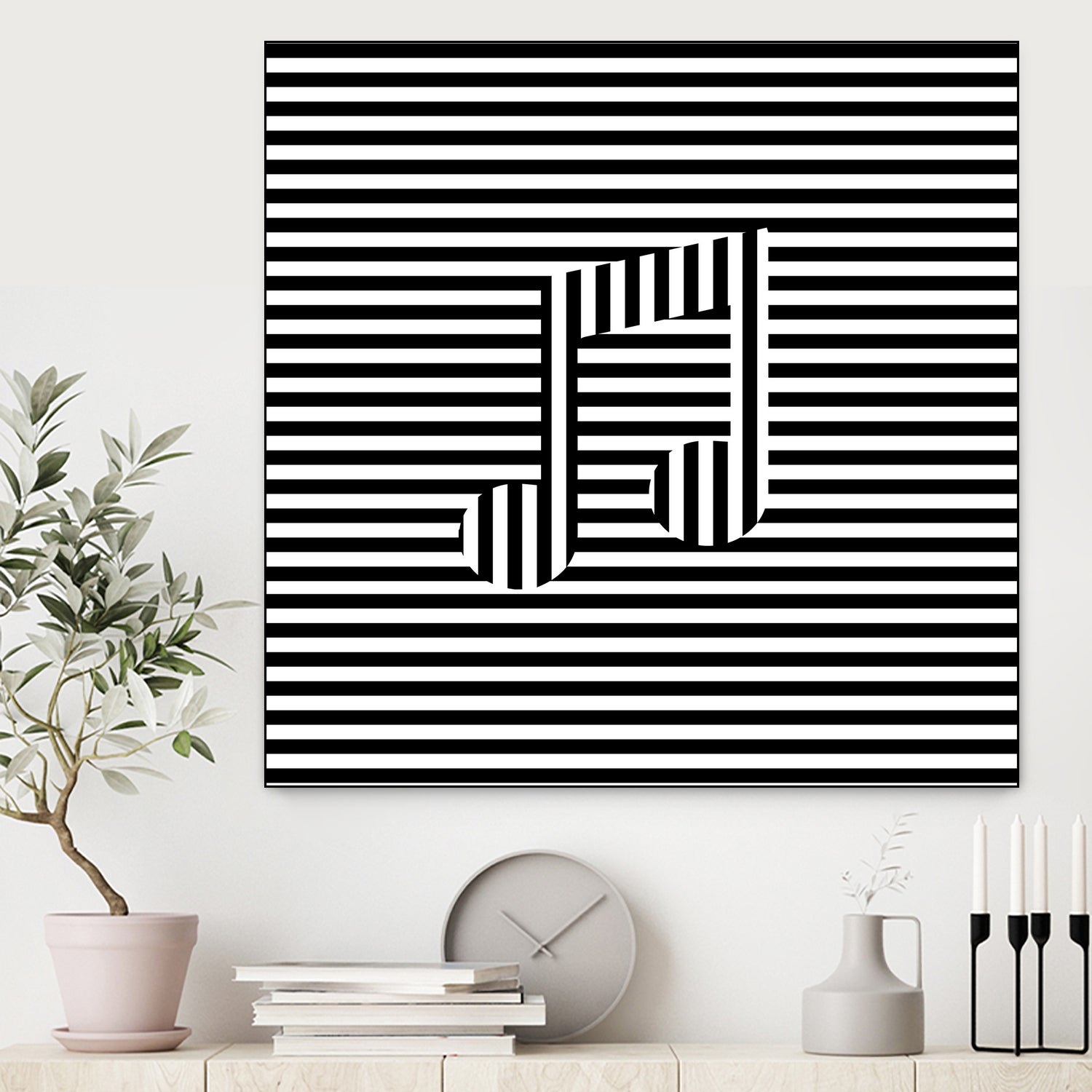 Music Note On Stripes by Georgi Zhelyazkov on GIANT ART - black vector illustration