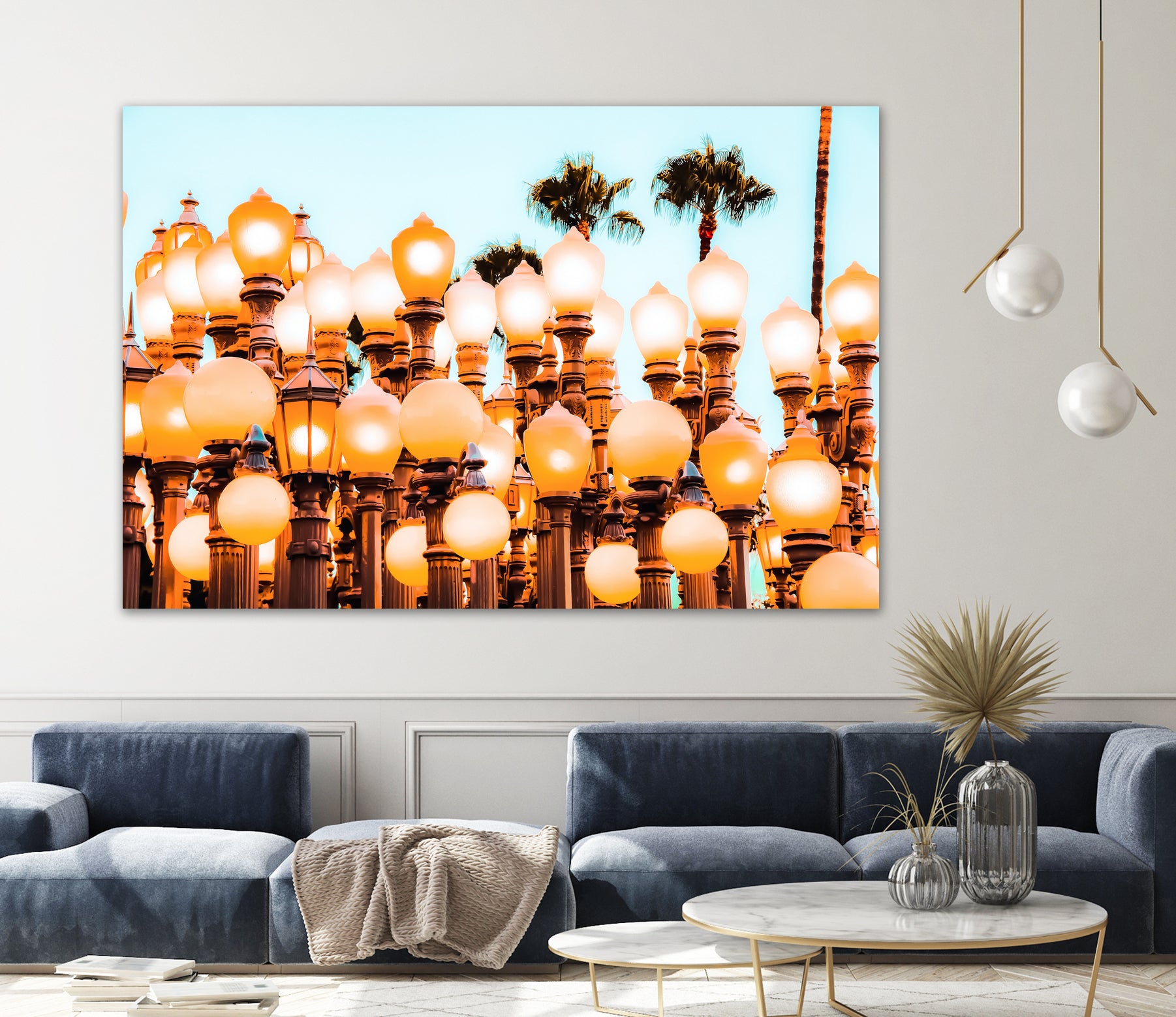 Urban Lights at LACMA art museum, Los Angeles by sutee monchitnukul on GIANT ART - orange photo manipulation