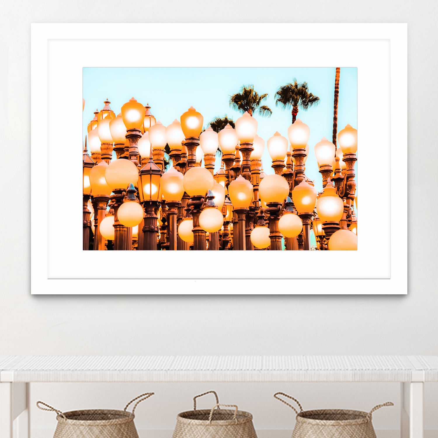 Urban Lights at LACMA art museum, Los Angeles by sutee monchitnukul on GIANT ART - orange photo manipulation