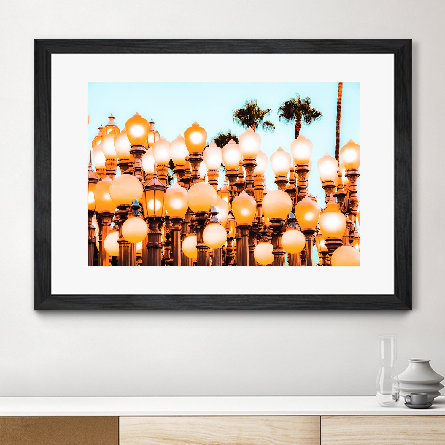 Urban Lights at LACMA art museum, Los Angeles by sutee monchitnukul on GIANT ART - orange photo manipulation