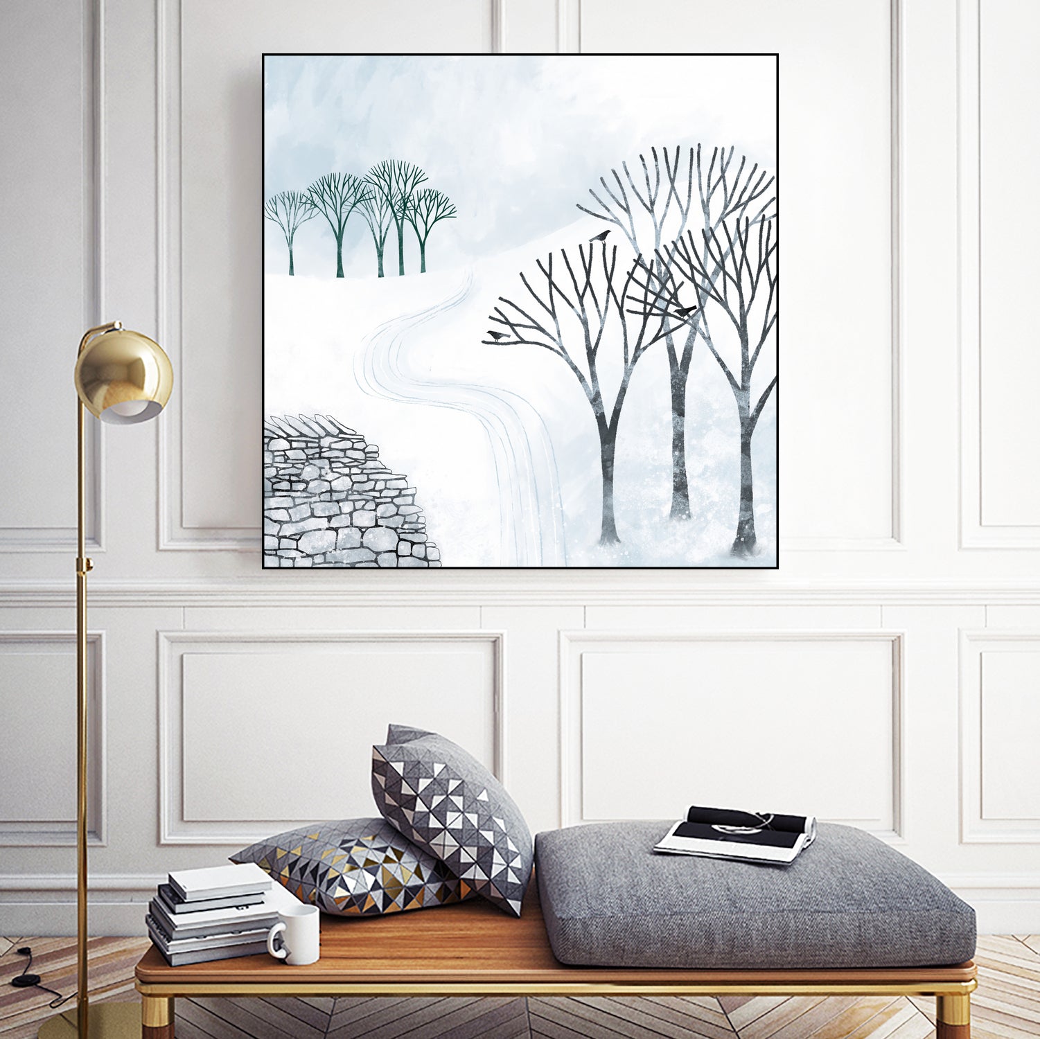 More Snow to Come by Nic Squirrell on GIANT ART - white digital painting