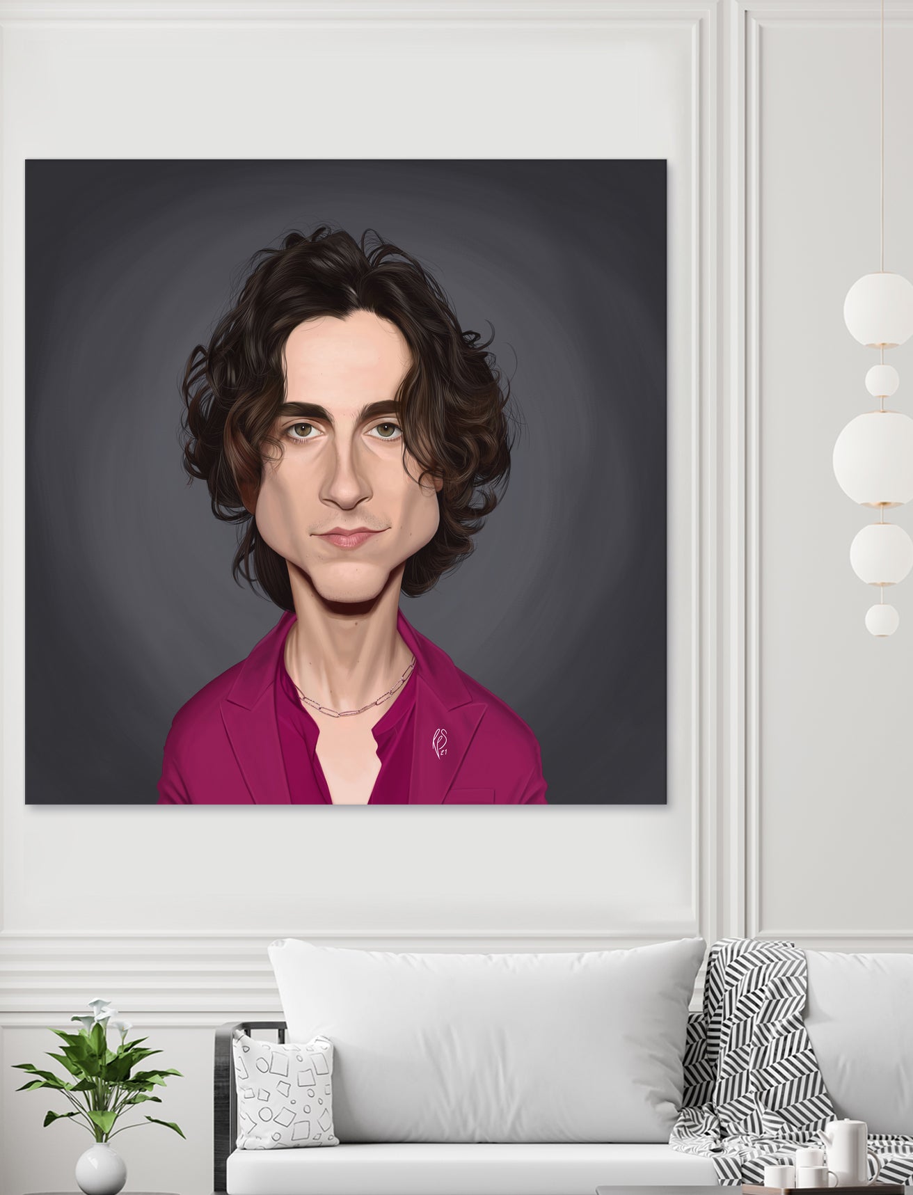 Timothee Chalamet by Rob Snow on GIANT ART - red digital painting