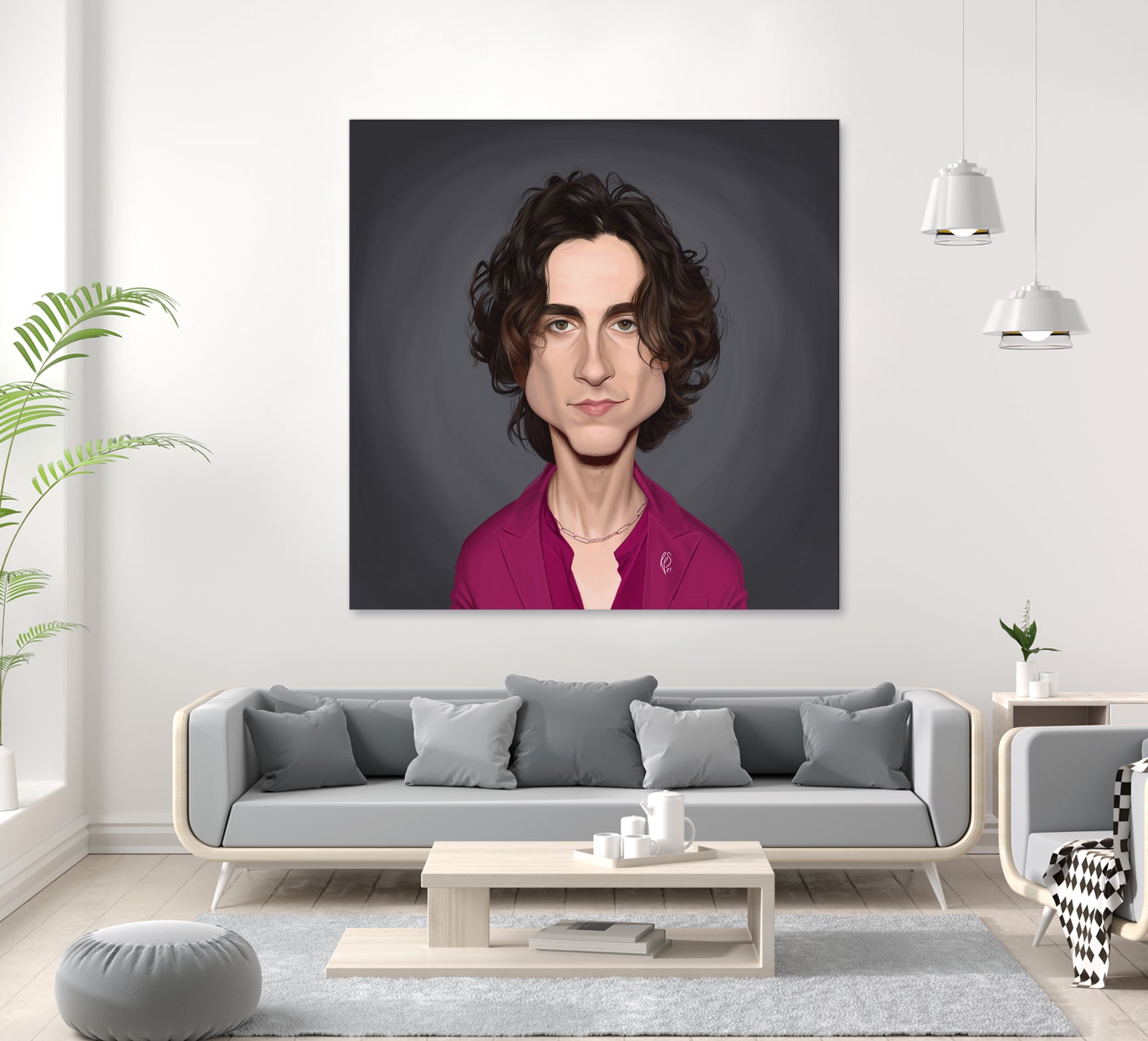 Timothee Chalamet by Rob Snow on GIANT ART - red digital painting