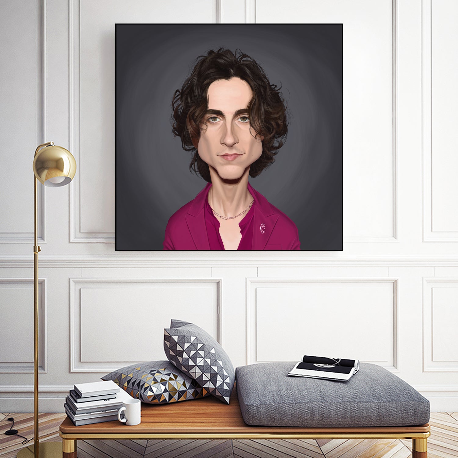 Timothee Chalamet by Rob Snow on GIANT ART - red digital painting