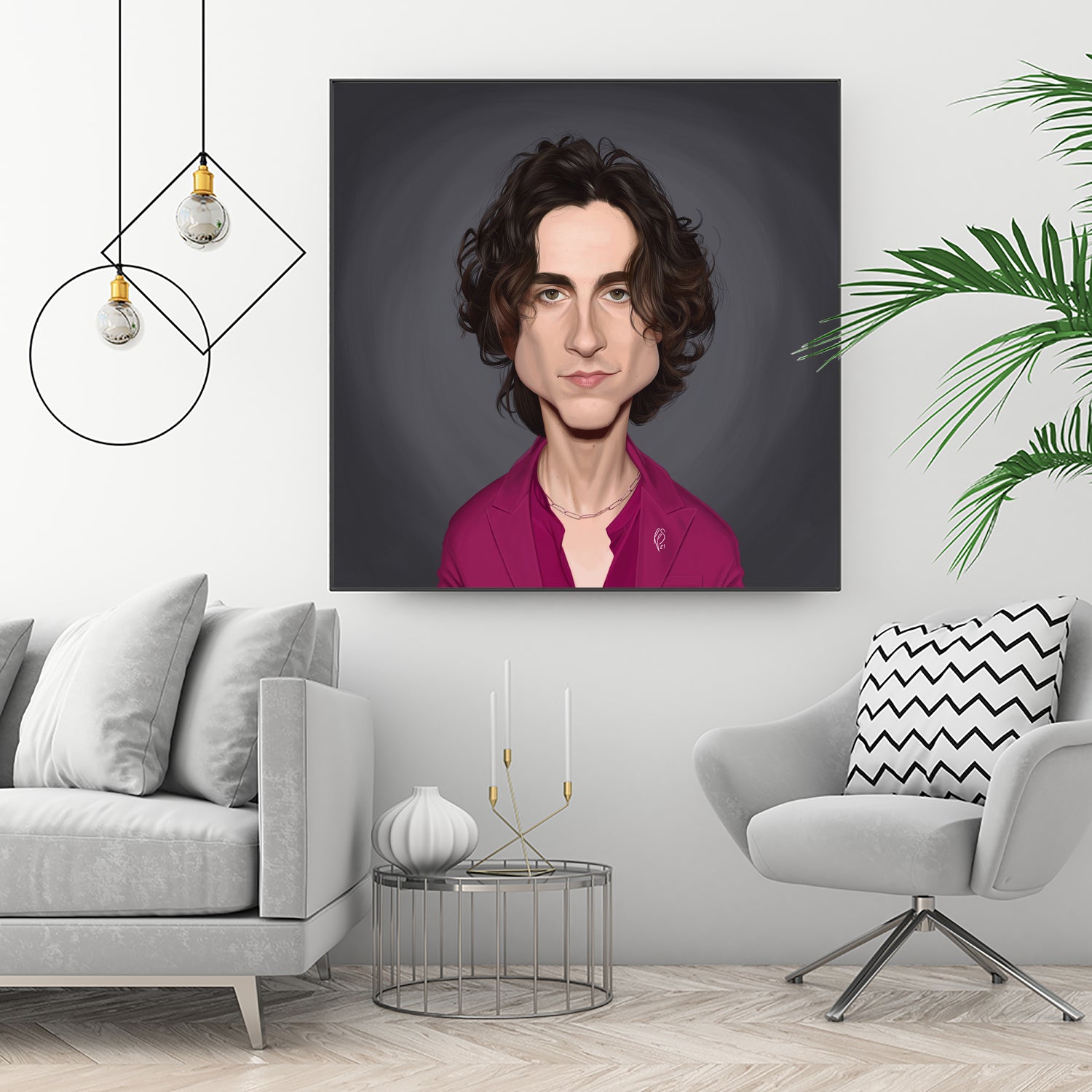 Timothee Chalamet by Rob Snow on GIANT ART - red digital painting