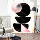 Black pink geometric abstract mama art by Maria Mata on GIANT ART - black digital painting