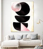 Black pink geometric abstract mama art by Maria Mata on GIANT ART - black digital painting