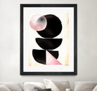 Black pink geometric abstract mama art by Maria Mata on GIANT ART - black digital painting