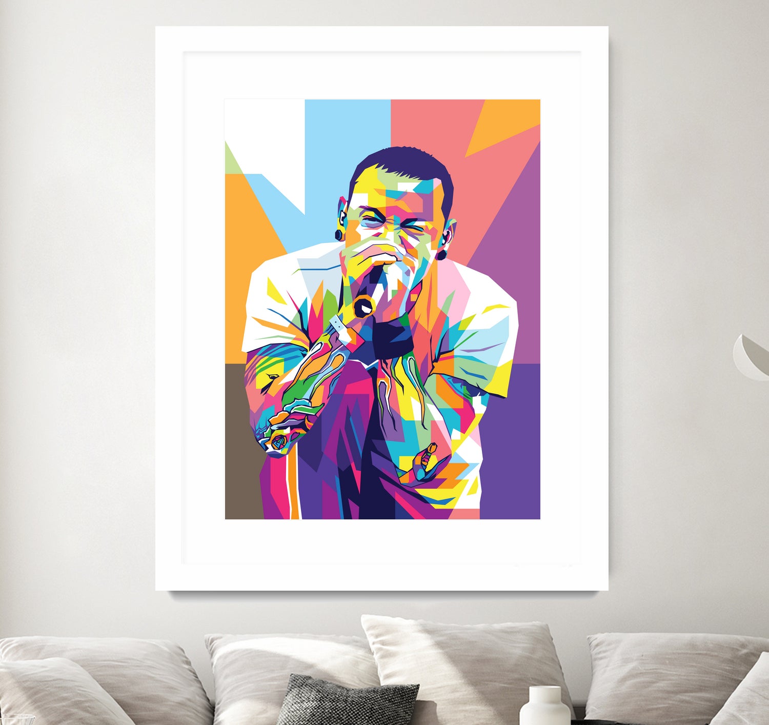 Chester Bennington by Art Style on GIANT ART - white digital drawing