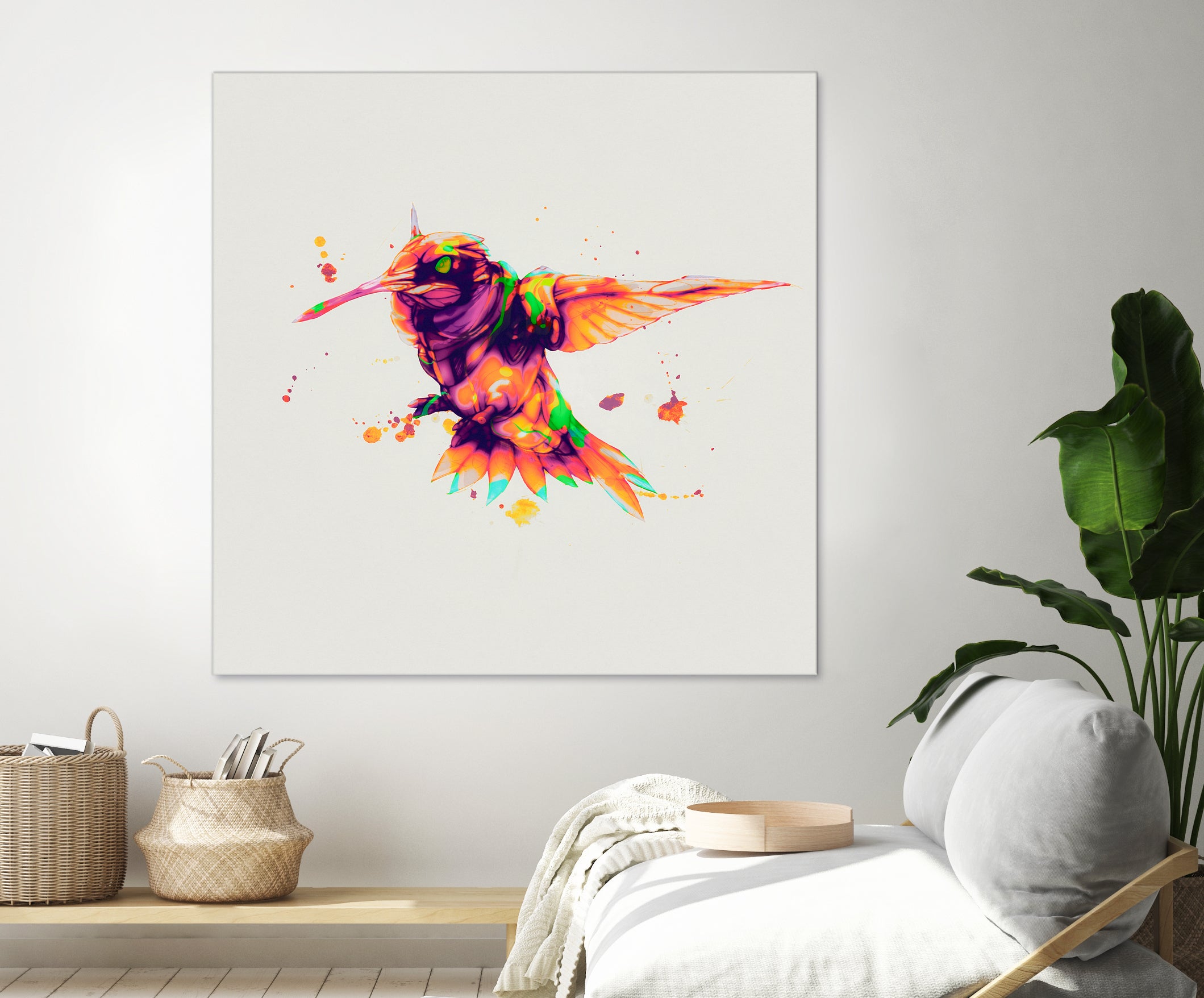 android hummingbird 2021 by Alexander Knispel on GIANT ART - orange character design