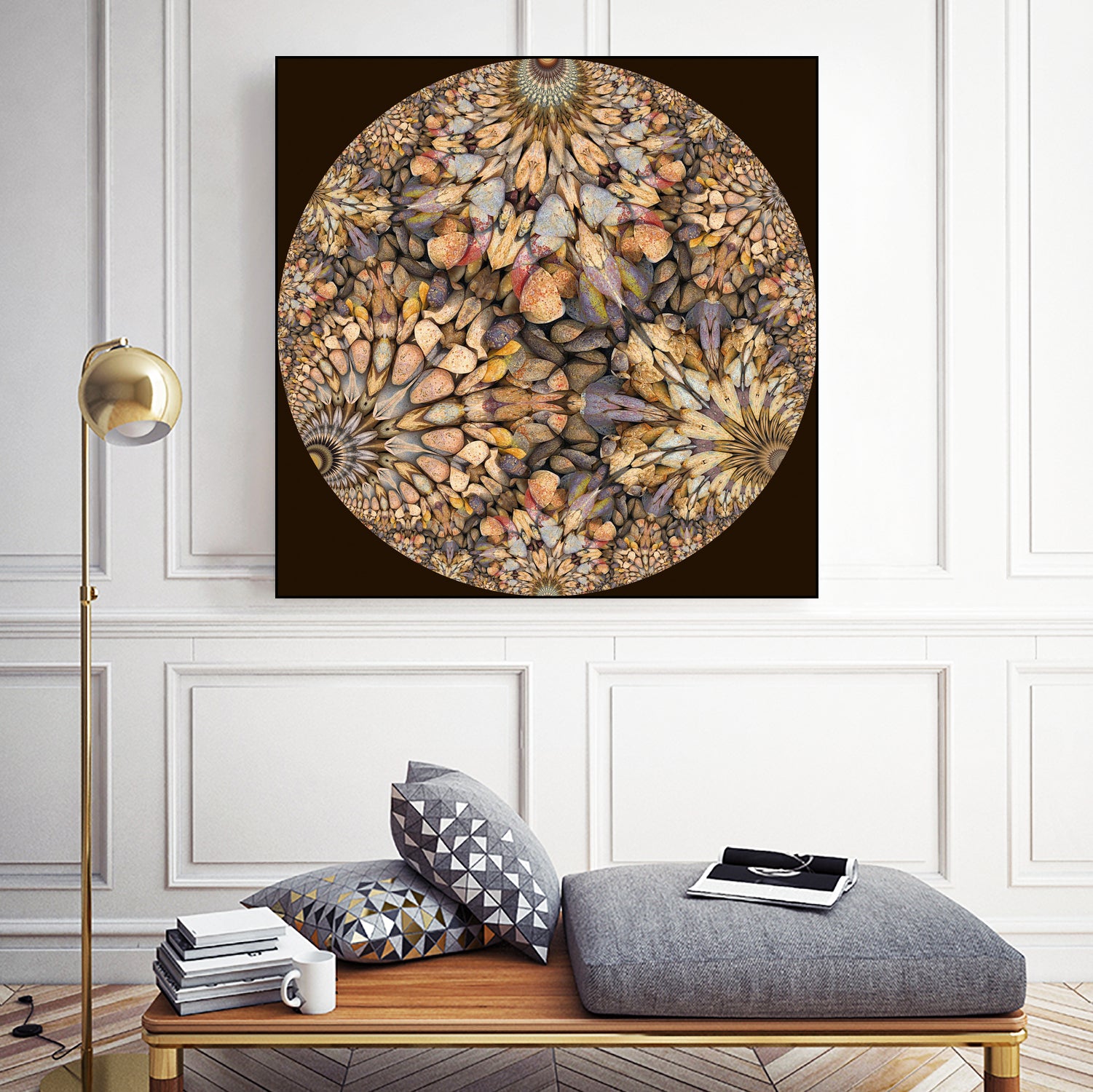 Hyperbolic Pebbles by Digital Crafts on GIANT ART - brown digital painting