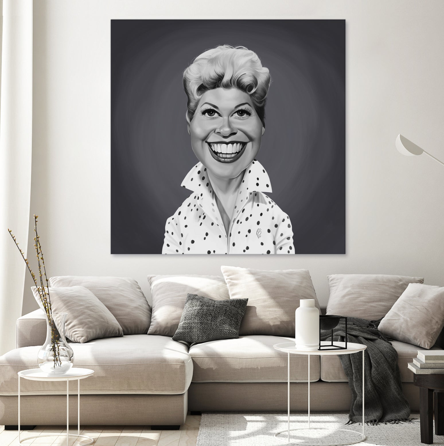 Doris Day by Rob Snow on GIANT ART - gray digital painting