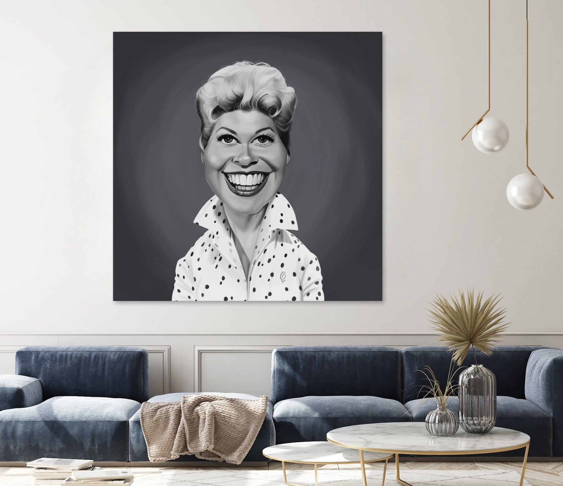 Doris Day by Rob Snow on GIANT ART - gray digital painting