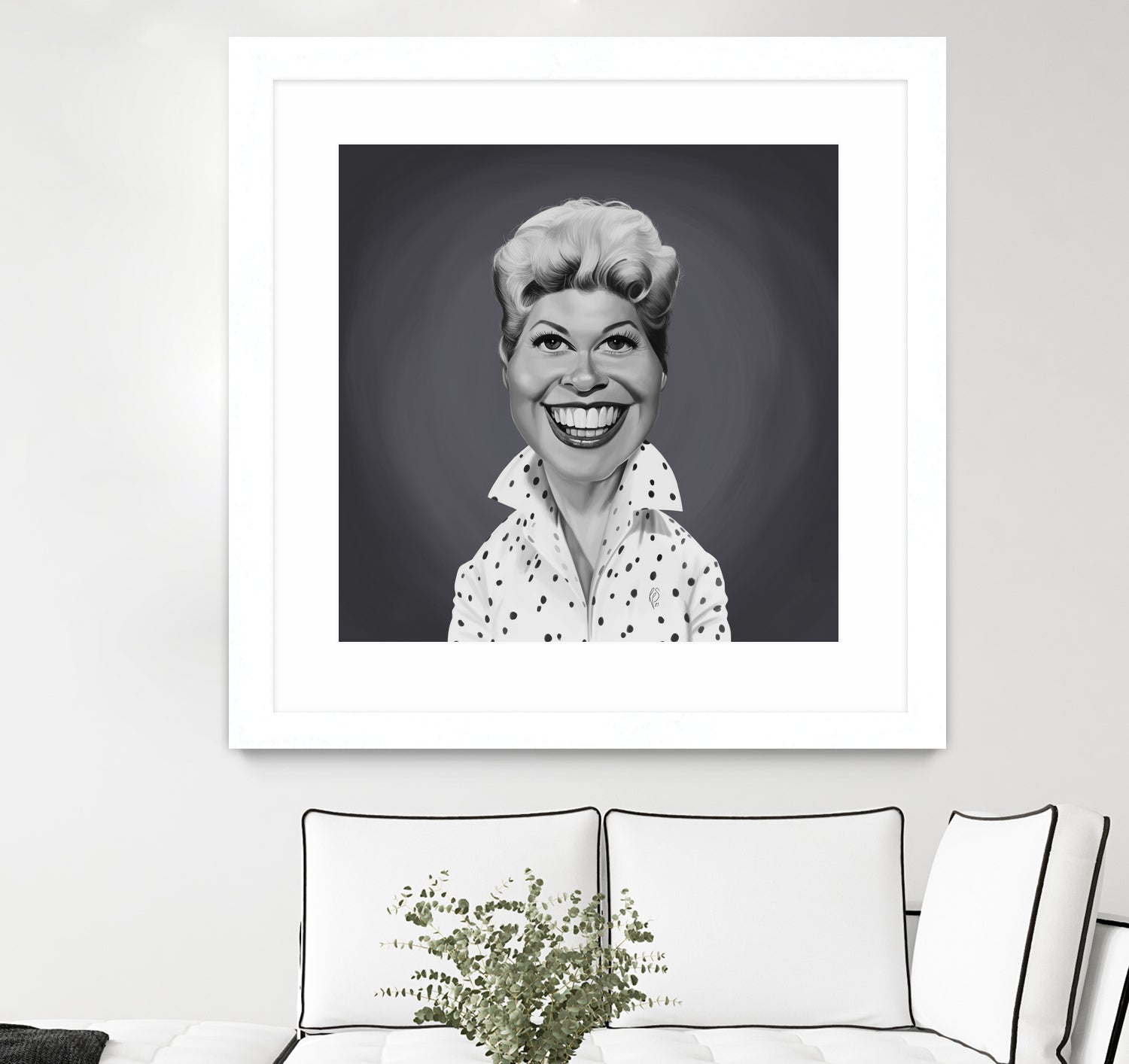 Doris Day by Rob Snow on GIANT ART - gray digital painting