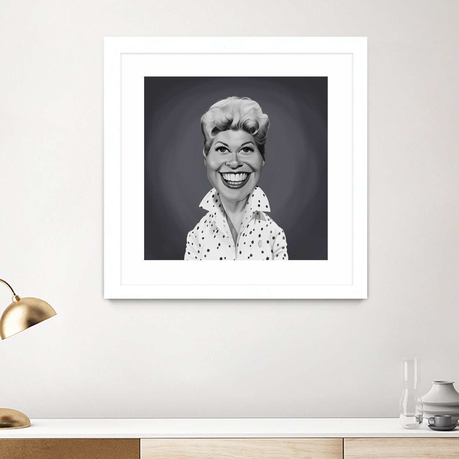 Doris Day by Rob Snow on GIANT ART - gray digital painting