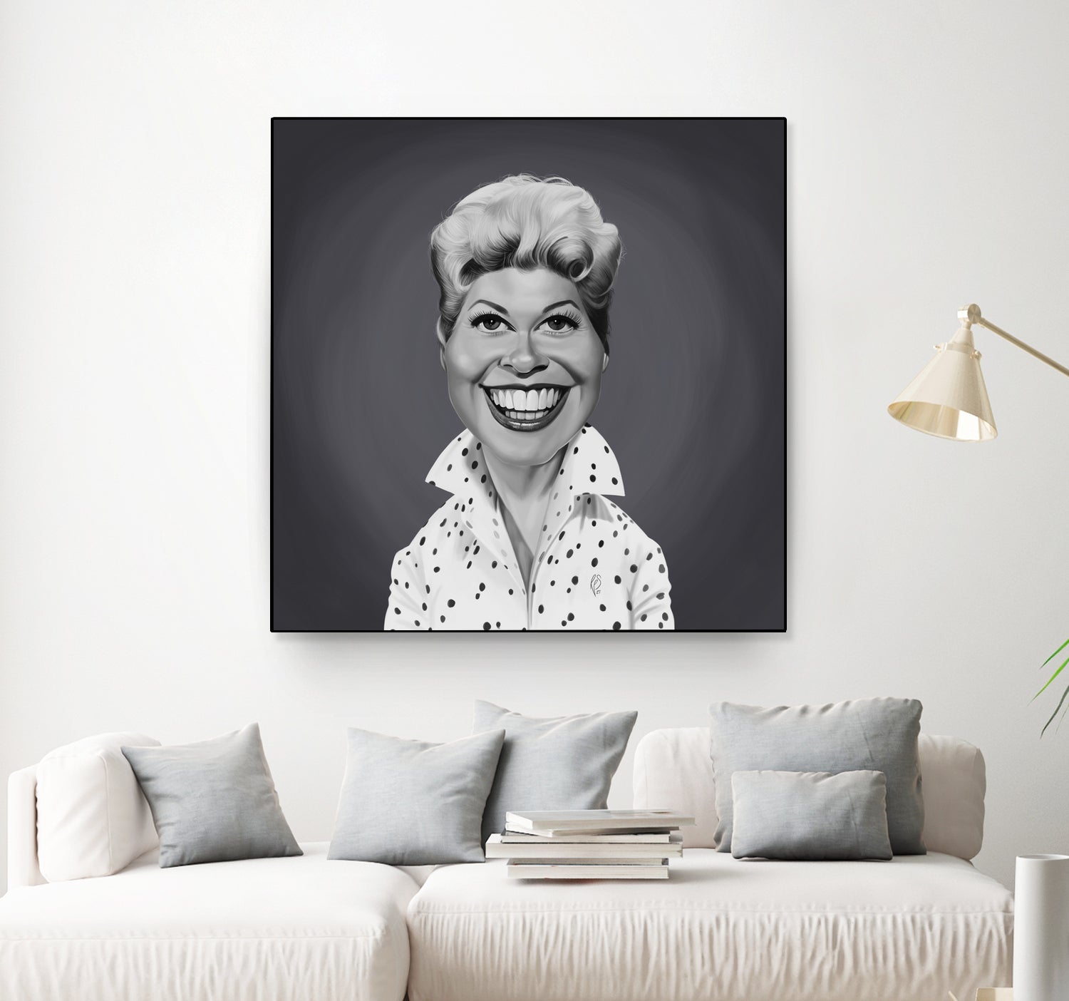 Doris Day by Rob Snow on GIANT ART - gray digital painting