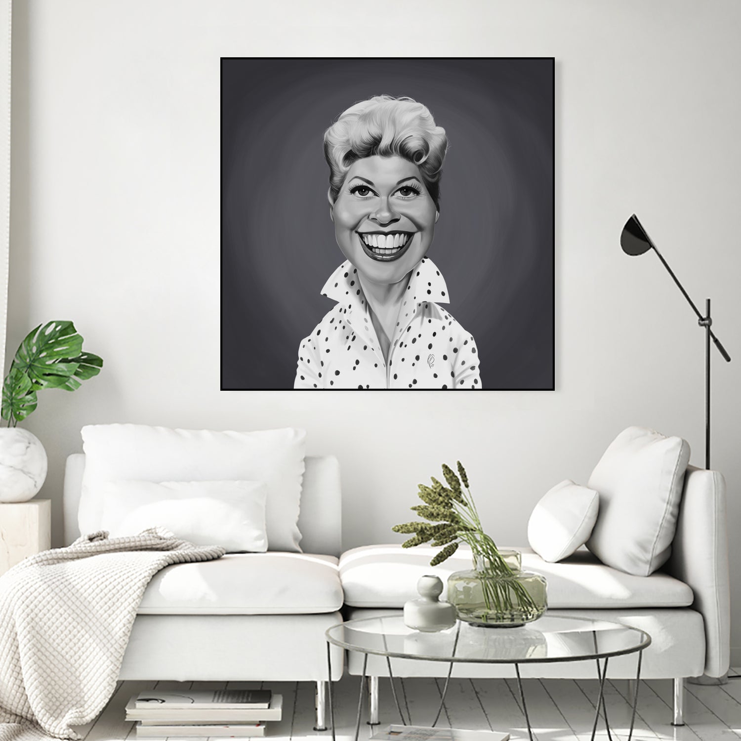 Doris Day by Rob Snow on GIANT ART - gray digital painting