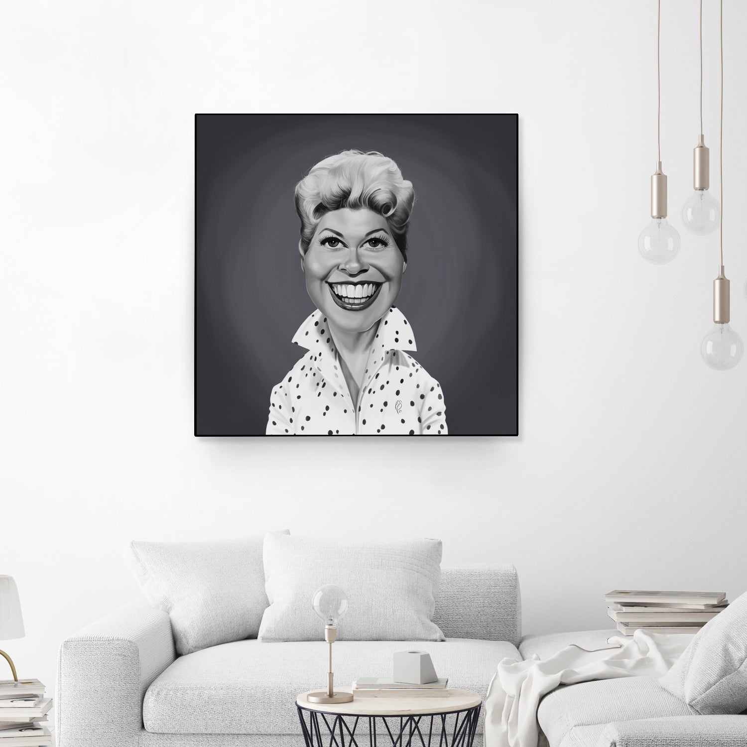 Doris Day by Rob Snow on GIANT ART - gray digital painting